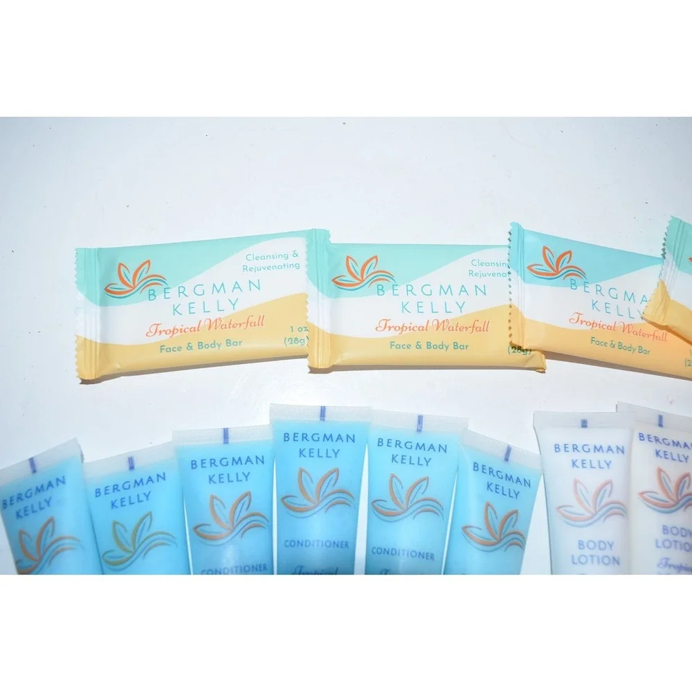 Bergman Kelly Tropical Waterfall 1oz Shampoo Contioner Body Wash Bath Soap 24pc